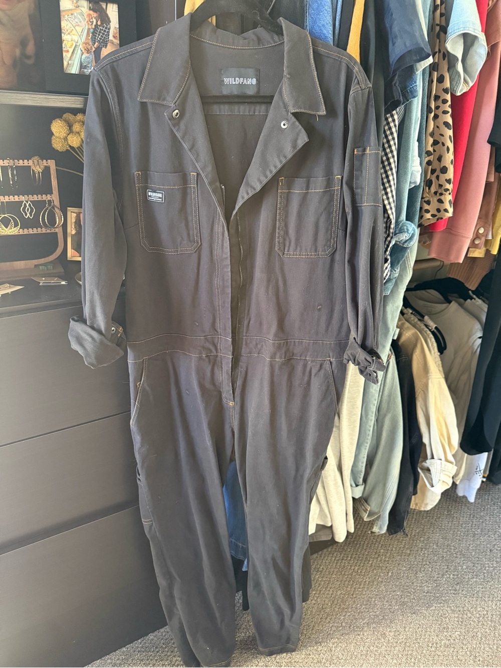 Wildfang Black Utility Jumpsuit Coverall